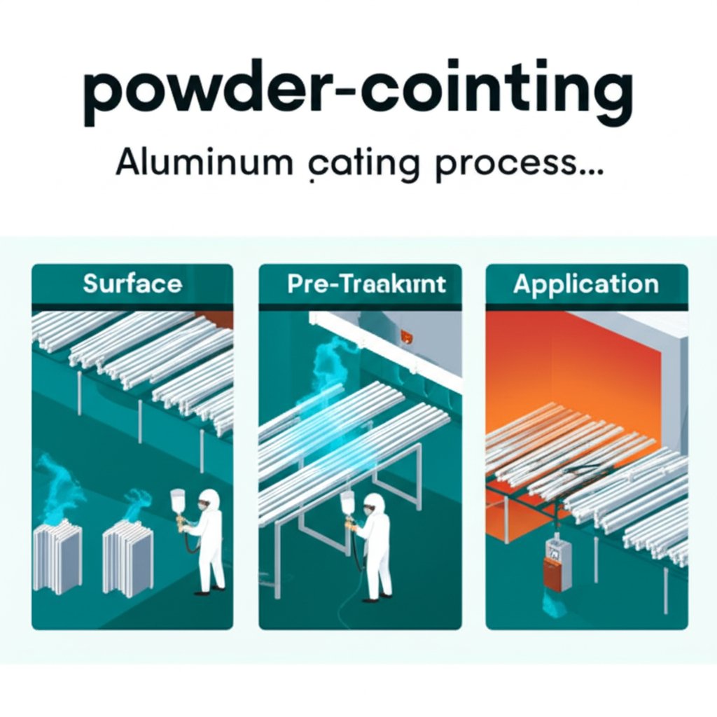 steps involved in the powder coating process for aluminum profiles