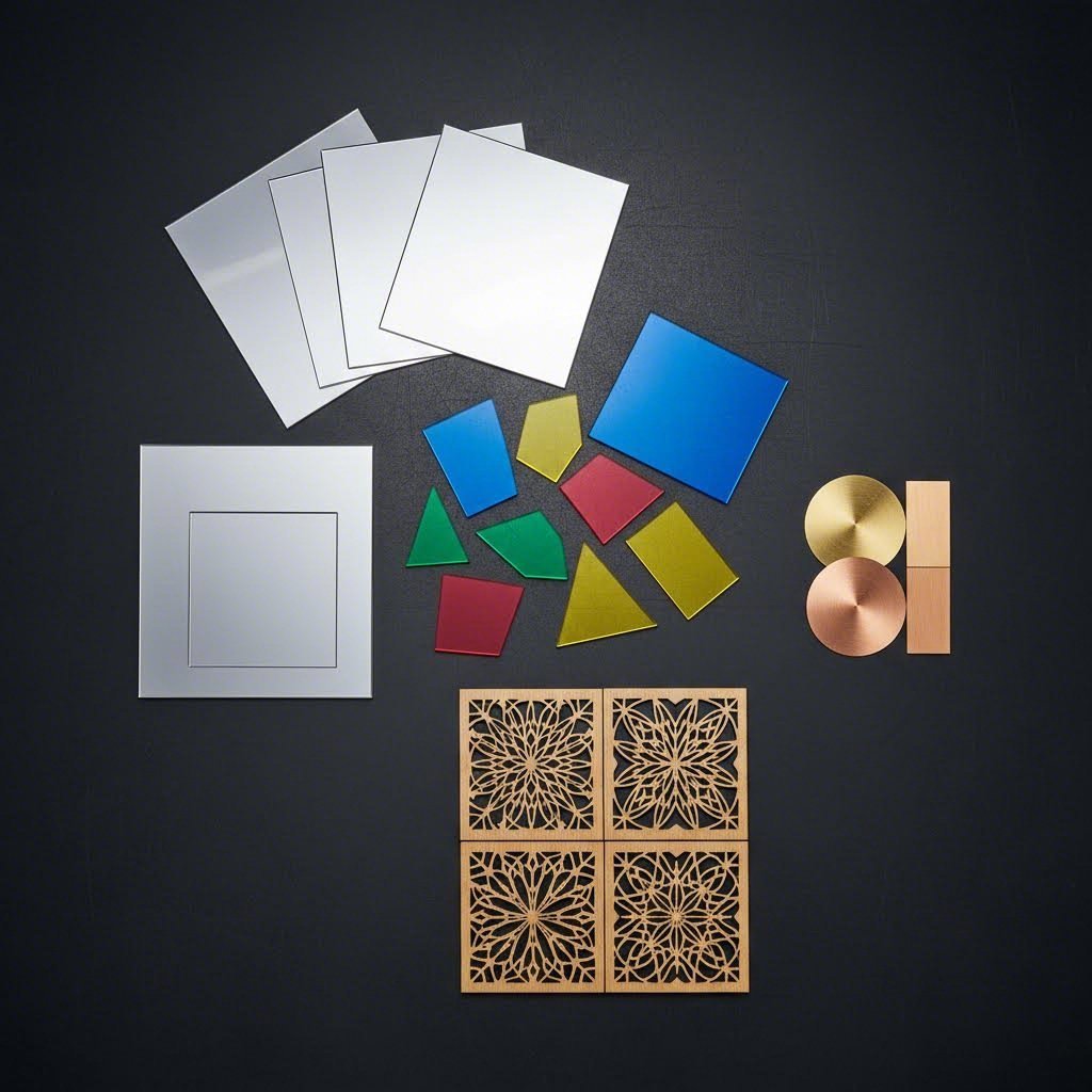 variety of materials suitable for laser cutting including metals plastics and wood