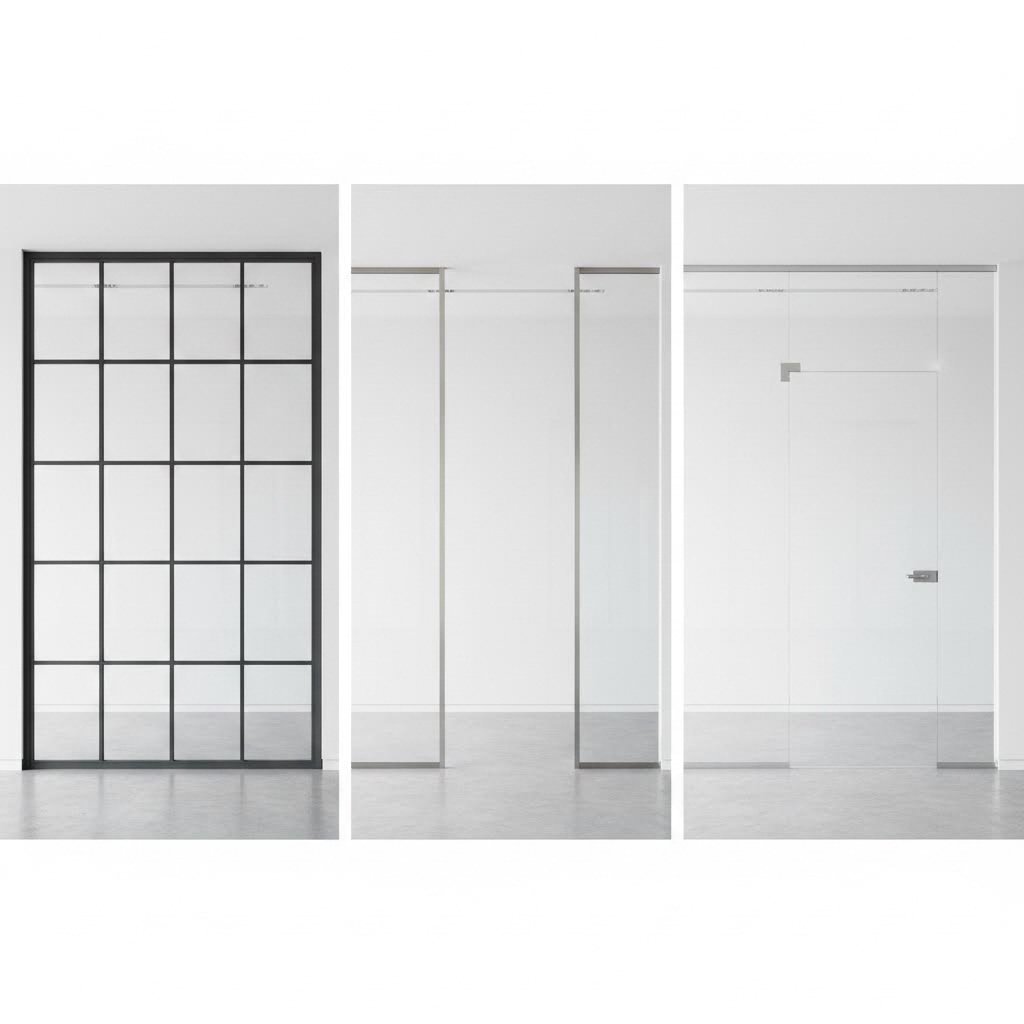 comparison of framed semi frameless and frameless glass partition systems