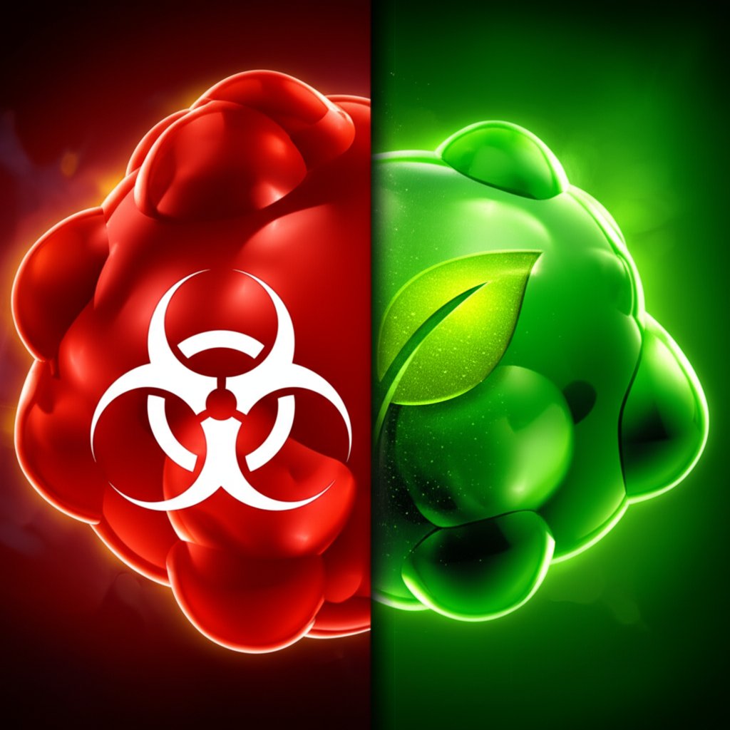 abstract representation of the difference between hexavalent and trivalent chromium coatings