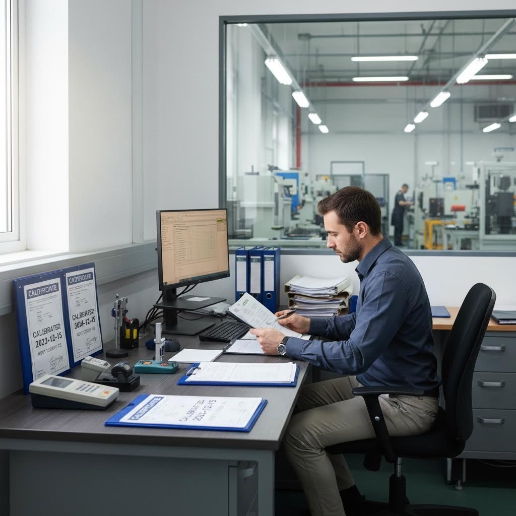 quality manager conducting supplier evaluation and documentation review