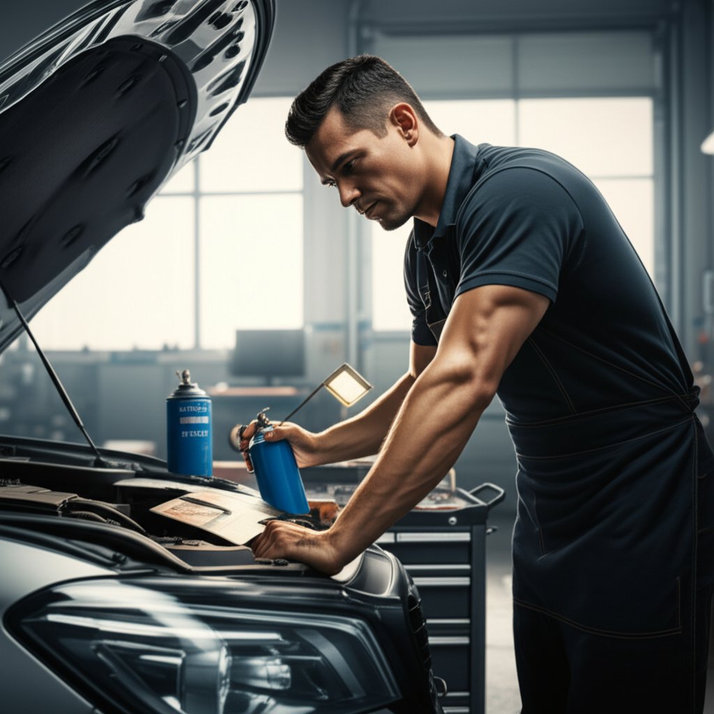 checking car refrigerant type using underhood labels