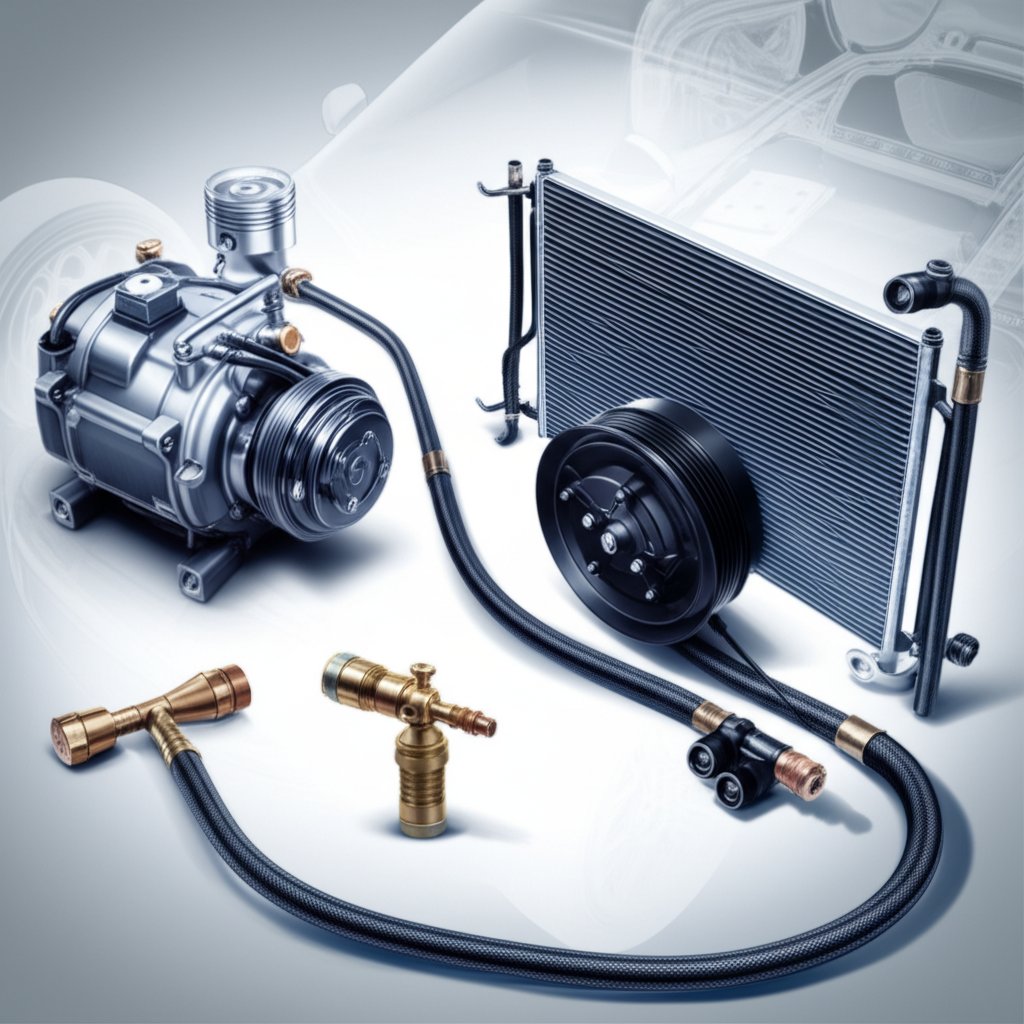 main car ac components and their typical locations