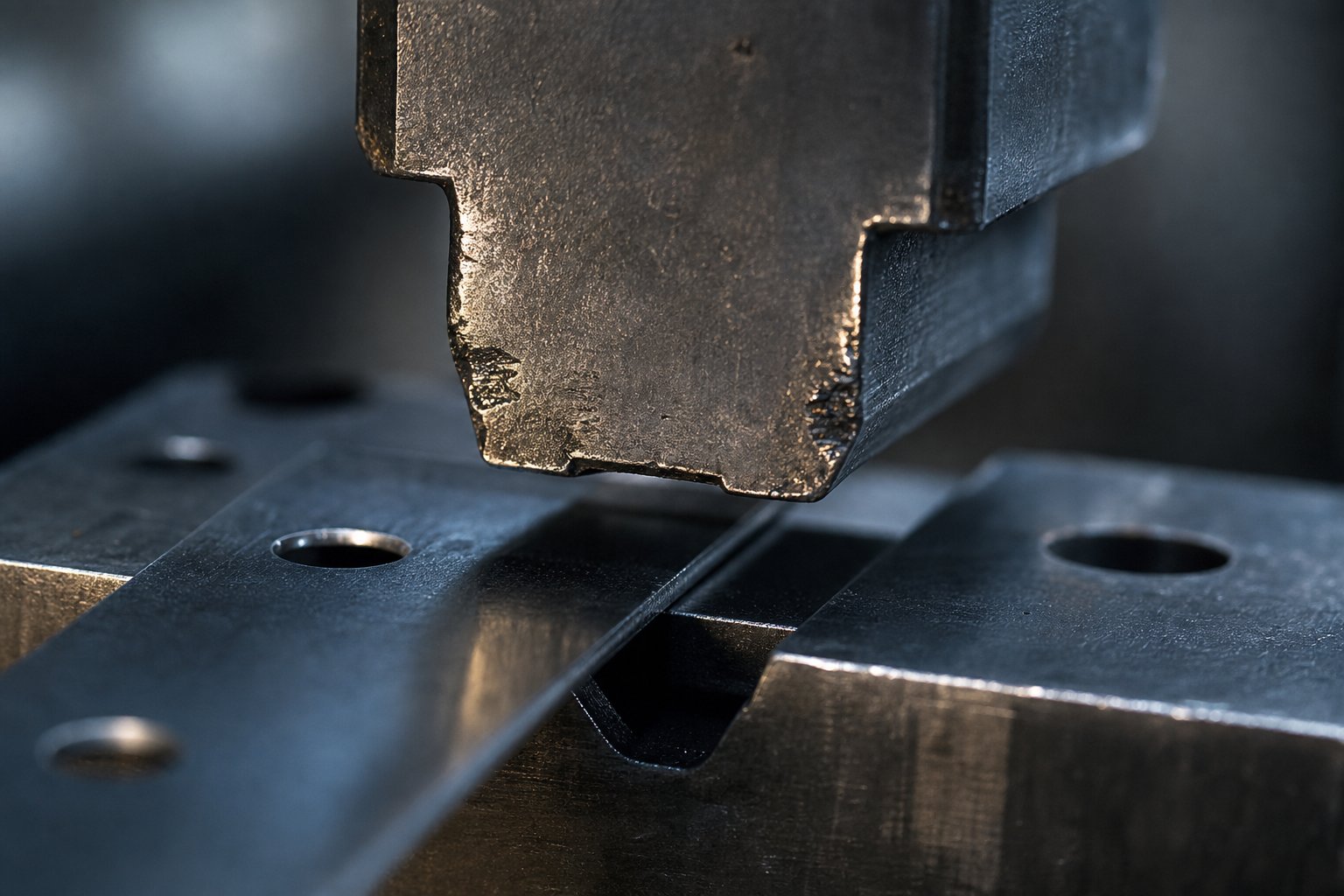 info-1-1 worn stamping punch cutting edge showing wear patterns that signal maintenance intervention is needed