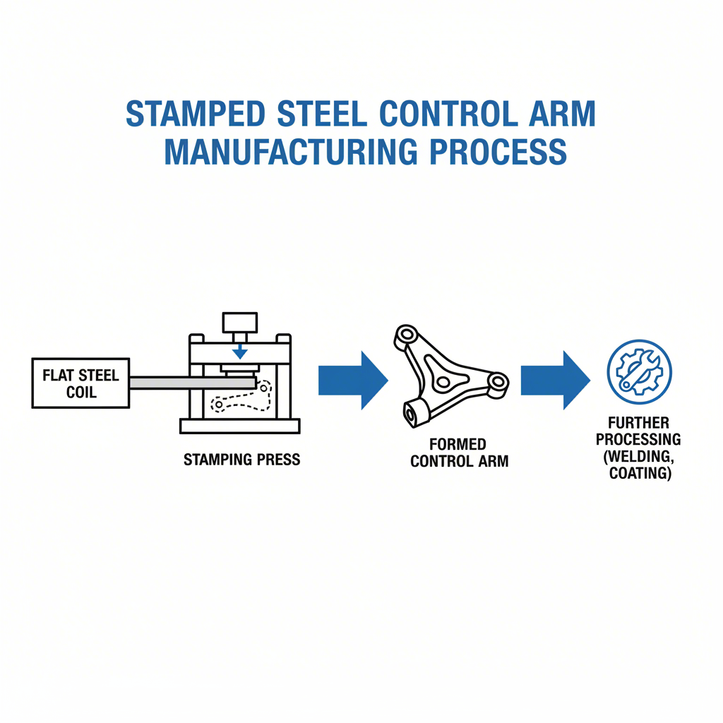 an overview of the metal stamping process for automotive control arms