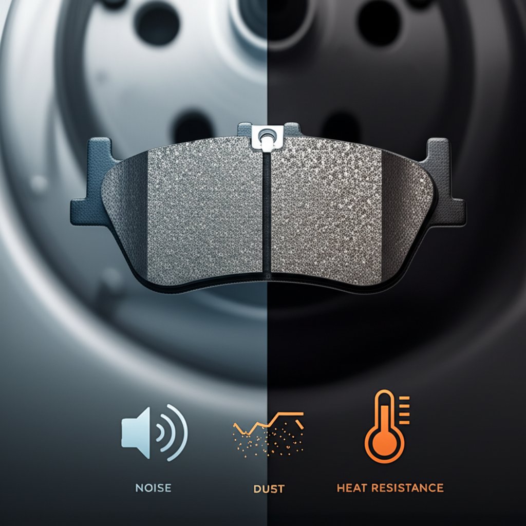 comparison of ceramic and semi metallic brake pads for different driving needs