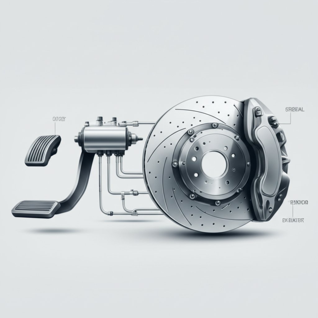 overview of a typical automotive brake system and its main components