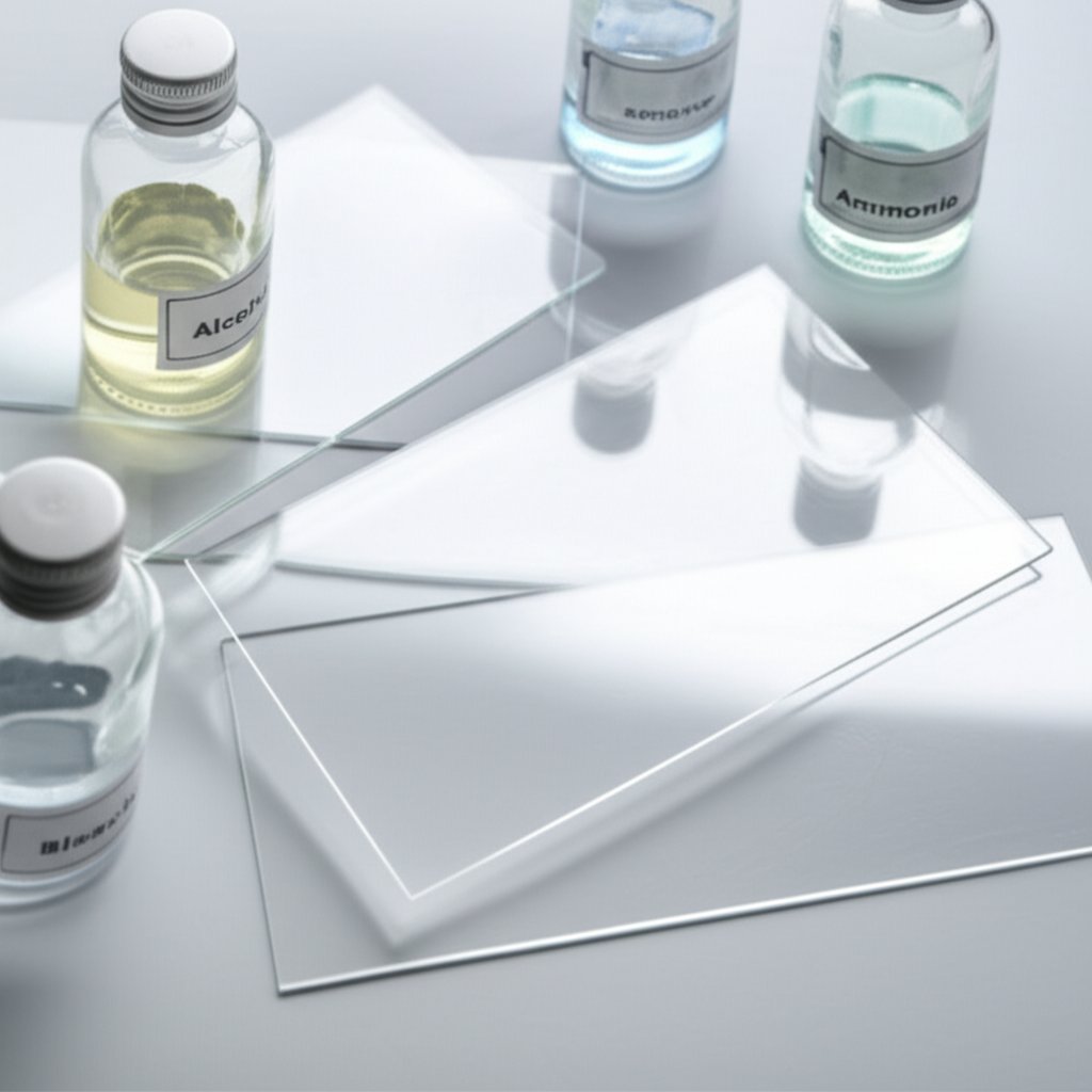 rigid plastic sheets and typical chemicals illustrating compatibility considerations