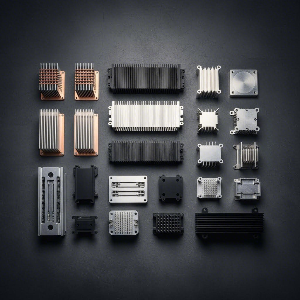 comparison of heat sink manufacturing methods including extruded bonded and stamped designs