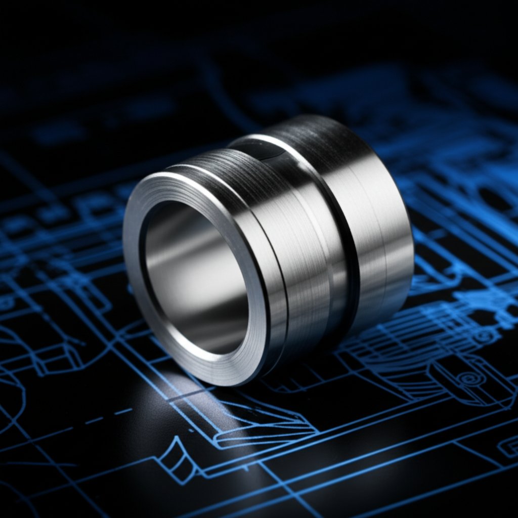 conceptual image of a precision engineered custom aluminum bushing