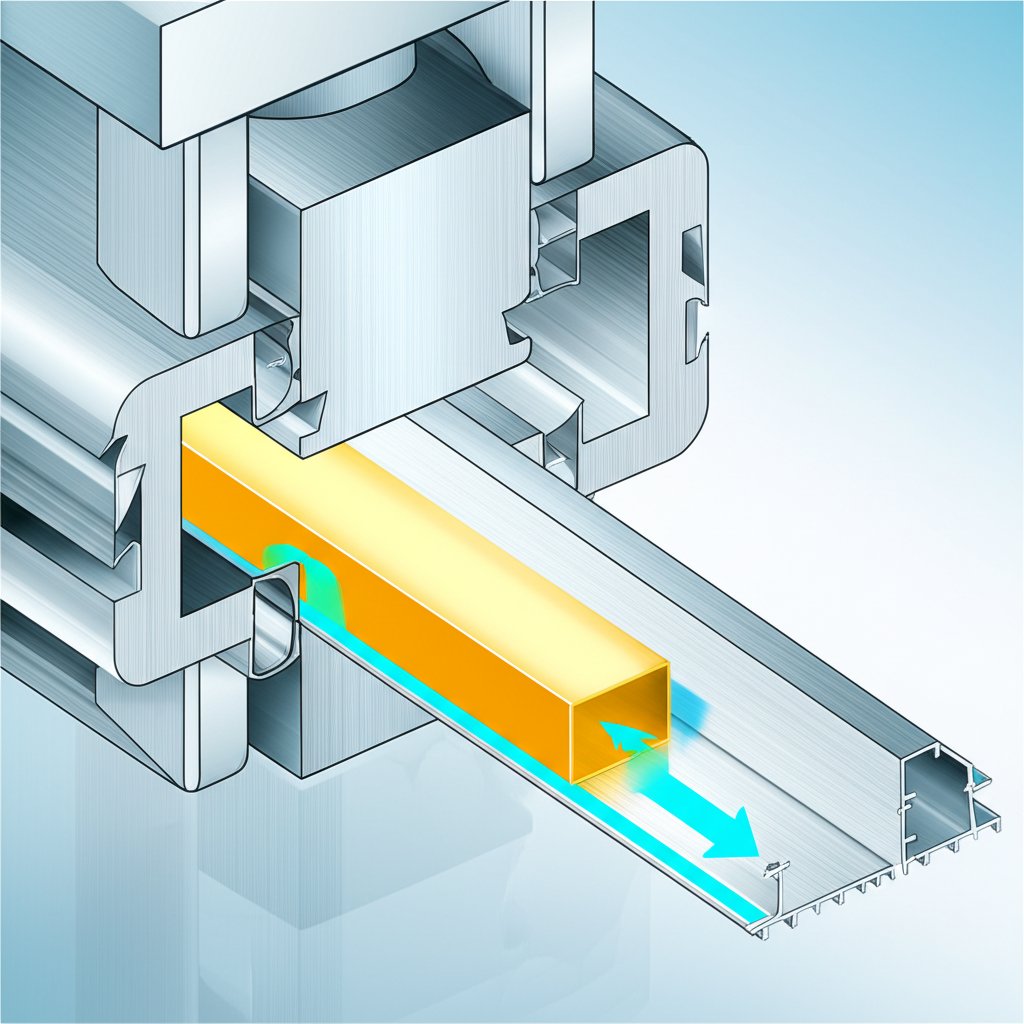 diagram illustrating the aluminum extrusion process for manufacturing