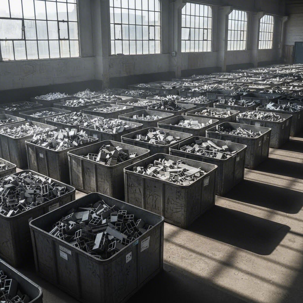 clean aluminum extrusion scrap sorted by grade for recycling at maximum value recovery