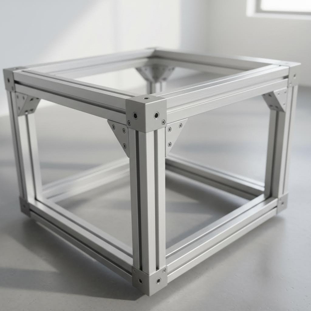 t slot aluminum frame assembly demonstrating modular structural construction