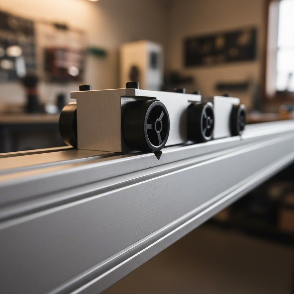 v wheel assembly gliding on v slot profile for integrated linear motion