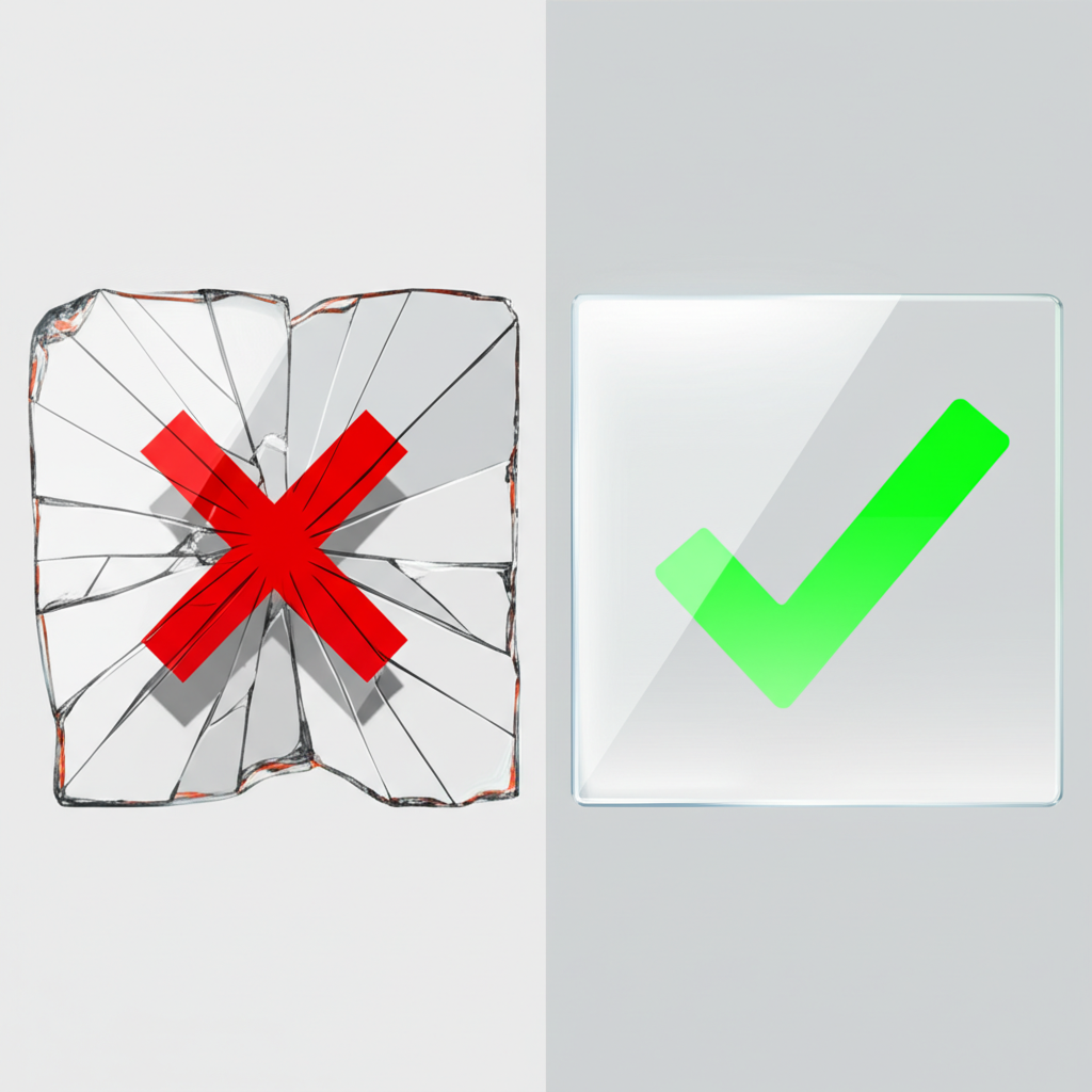 visual comparison of poor vs successful acrylic cnc milling results