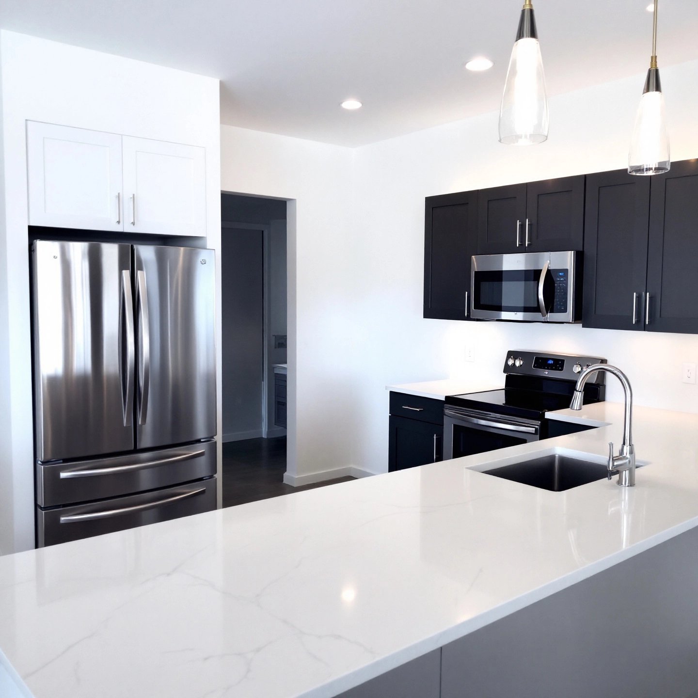 cohesive kitchen design with matching aesthetic profiles