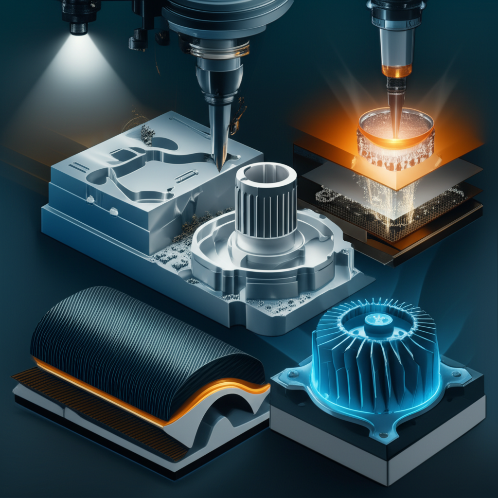 infographic showing core manufacturing processes in the aerospace industry