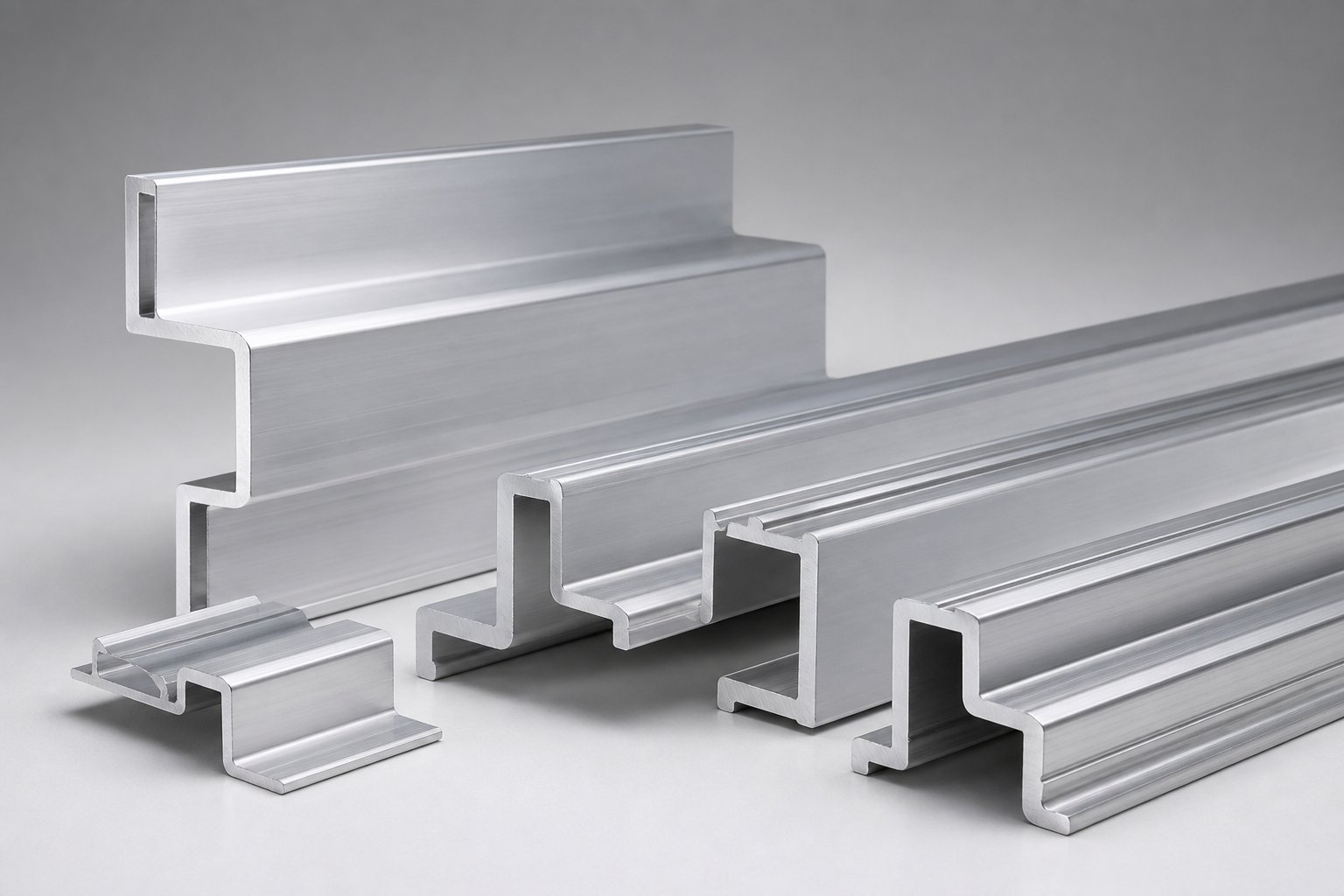 aluminum zee extrusions featuring the distinctive z shaped cross section geometry