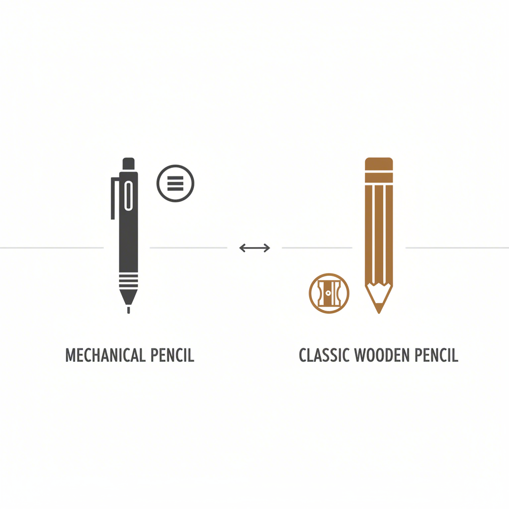 comparing the benefits of mechanical and wooden pencils for schoolwork