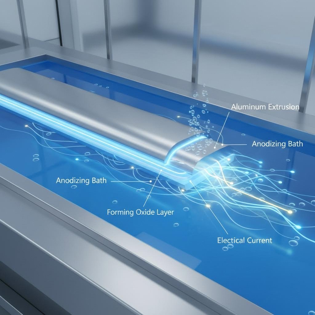 the electrochemical anodizing process transforms aluminum surfaces into protective oxide layers