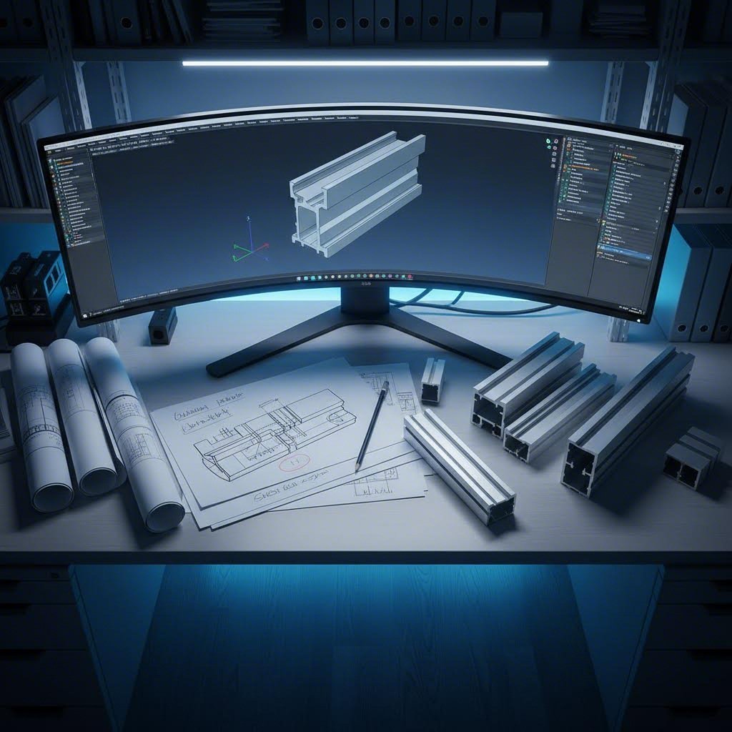 cad software and technical collaboration drive the custom extrusion design workflow from concept to production