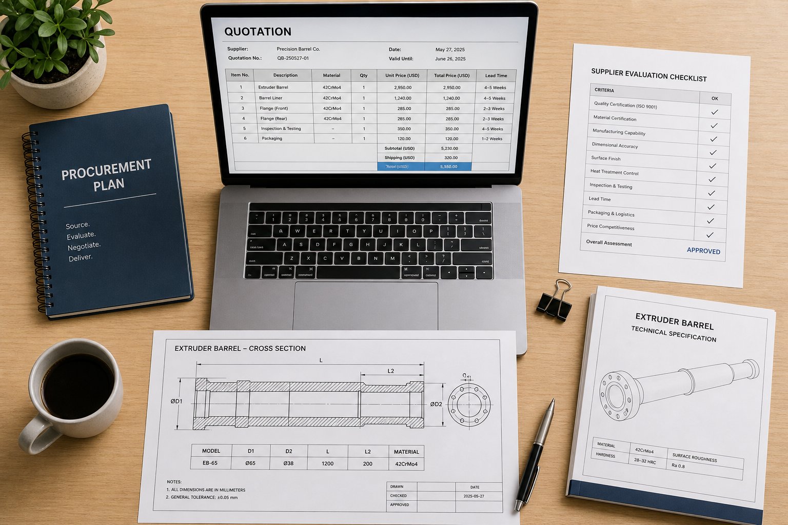 a well prepared rfq package ensures accurate comparable proposals from extruder suppliers