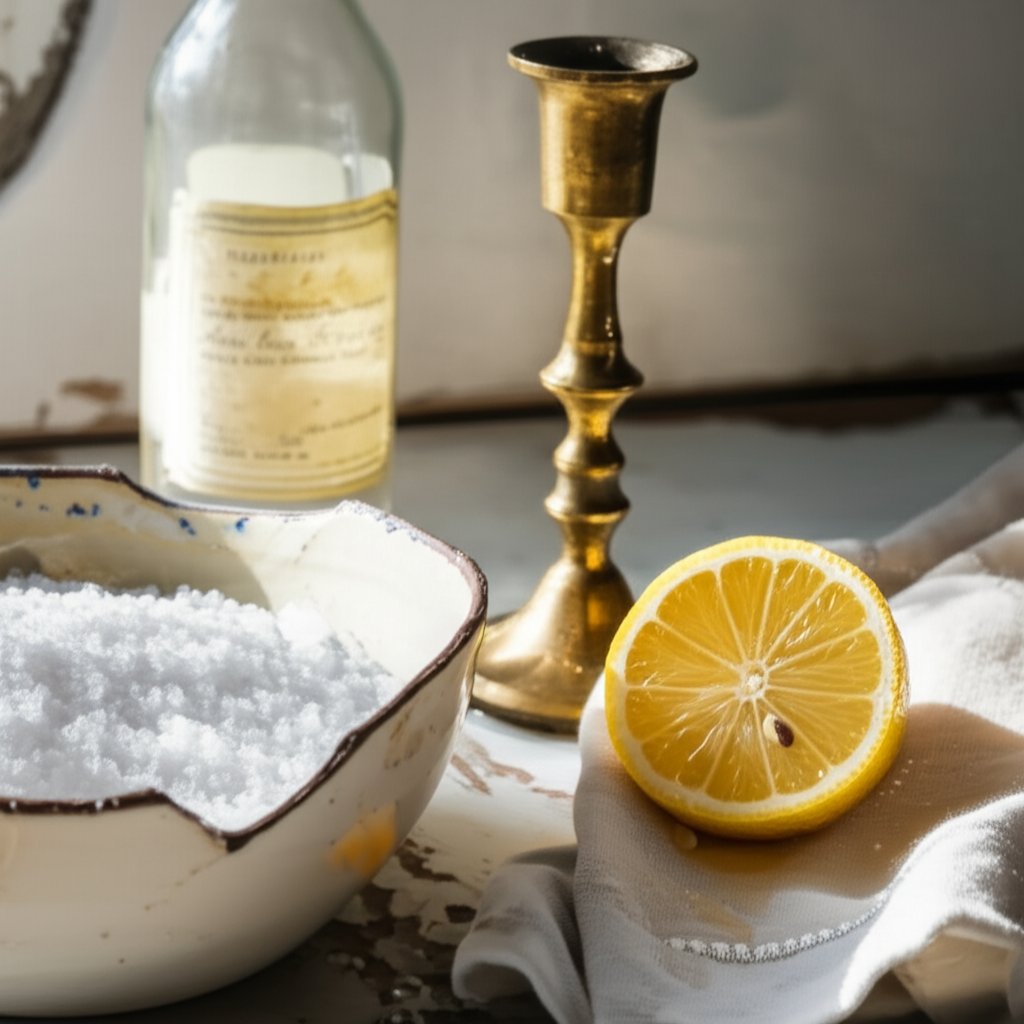 diy brass cleaning with vinegar lemon and salt for safe tarnish removal
