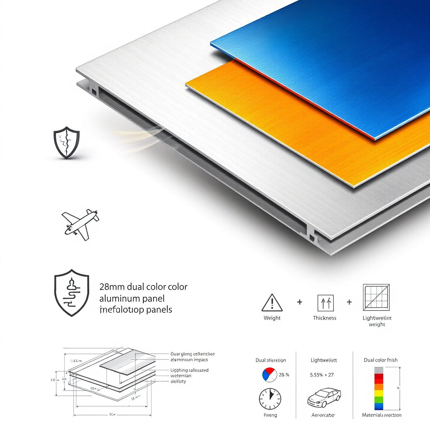 benefits of using 28mm dual colour aluminium panels