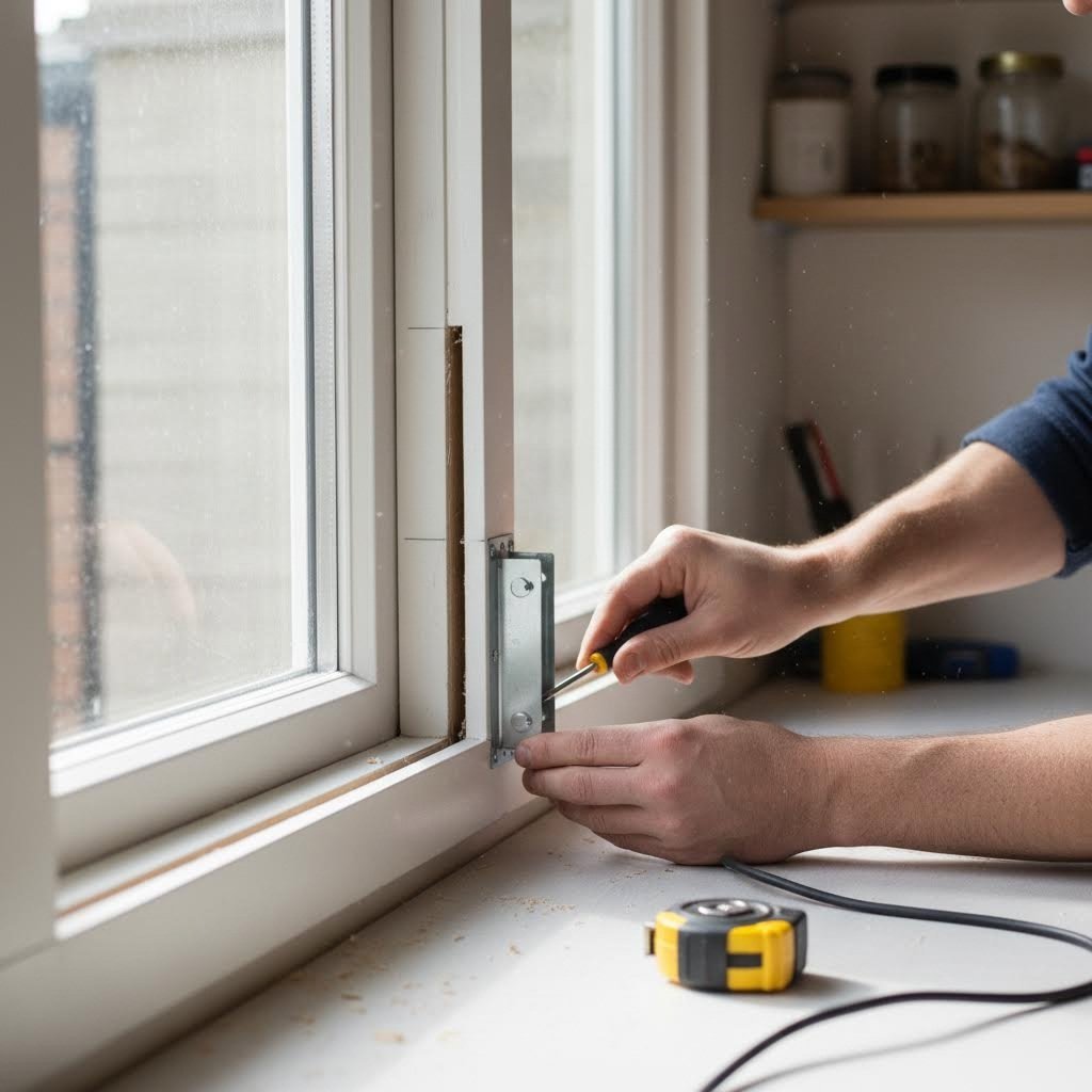 diy installation of adjustable window ventilator into residential window frame