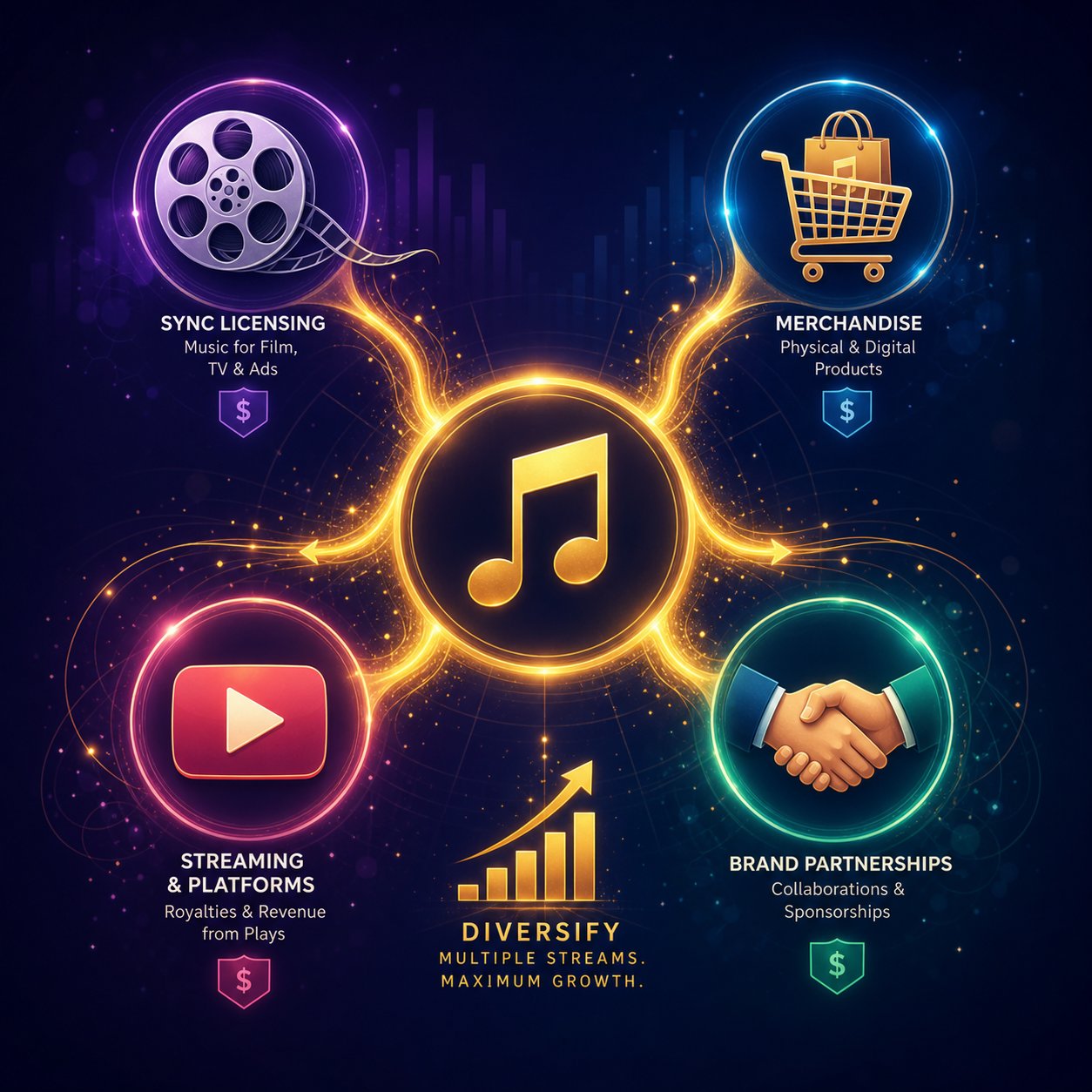 diversifying ai music income across licensing direct sales and streaming maximizes revenue potential