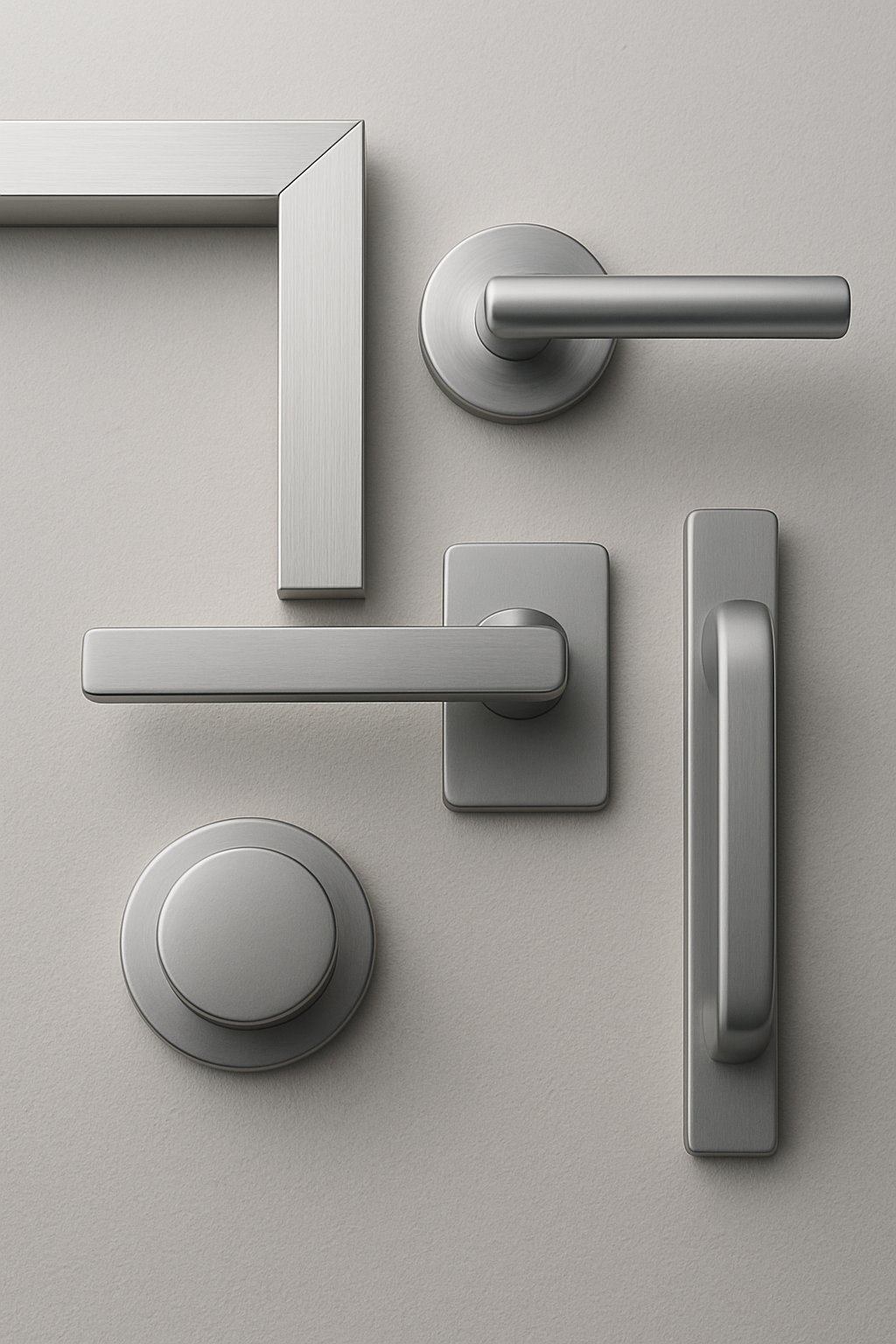 common materials and finishes used in aluminium door hardware