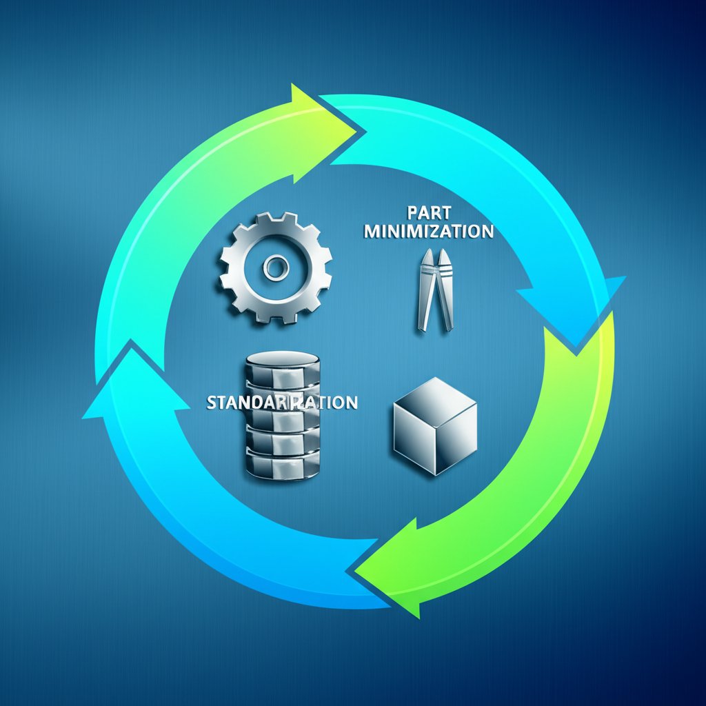 a diagram illustrating the core principles of design for manufacturability