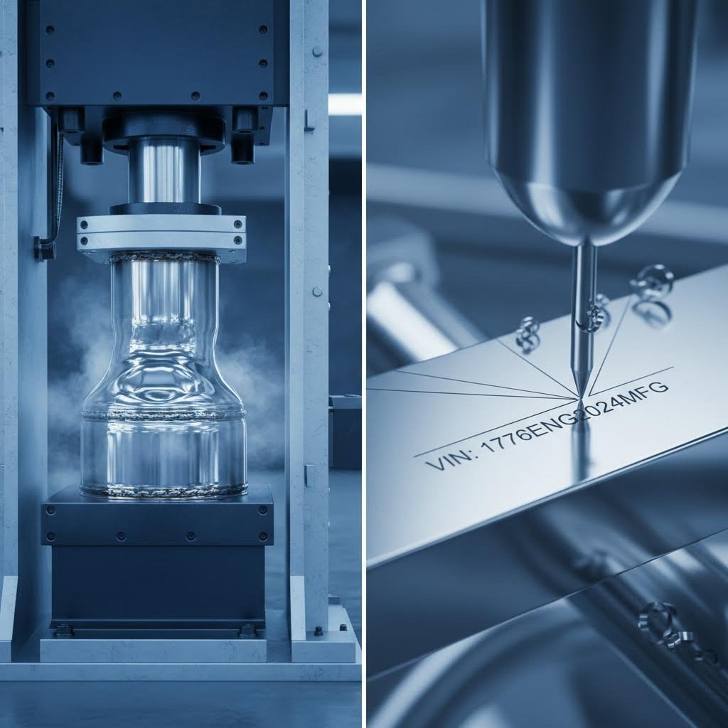 Catalytic converter shell manufacturing process vs anti theft marking