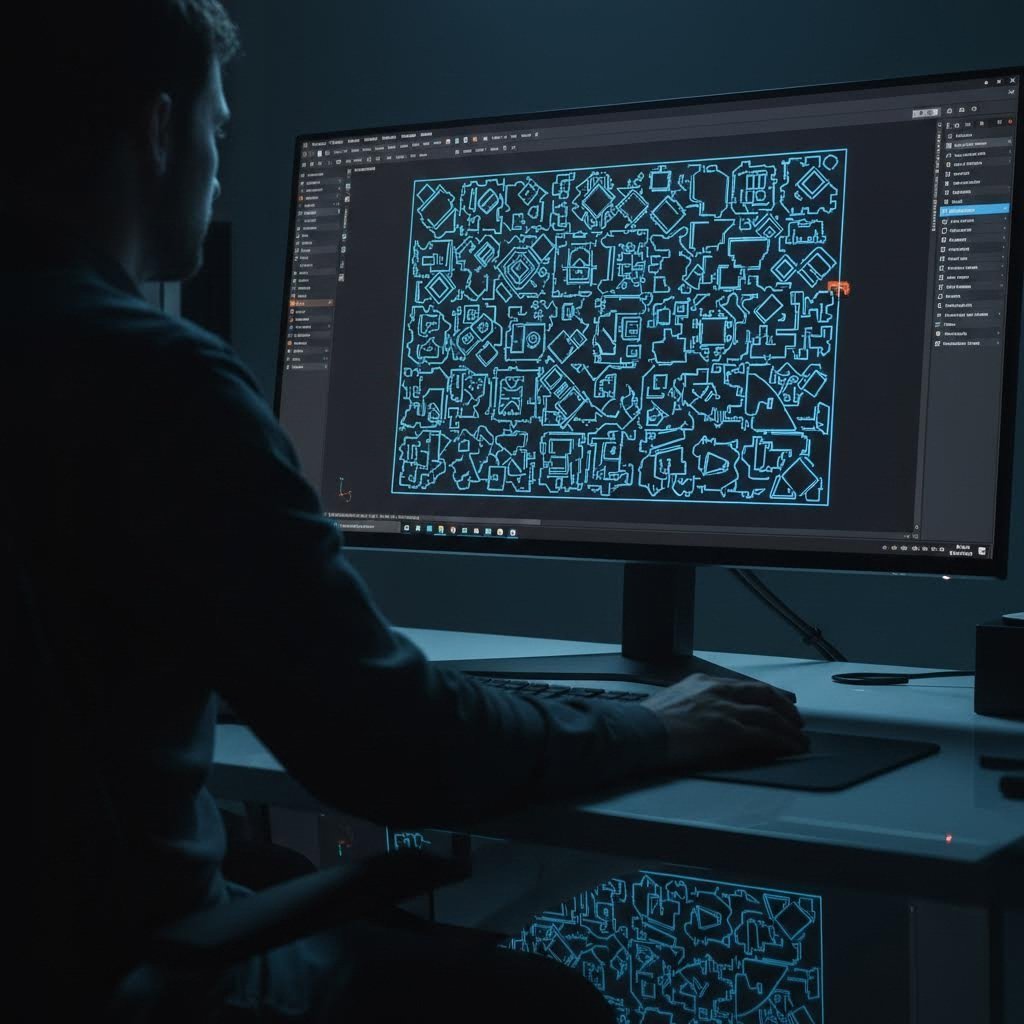 cad software showing optimized nesting layout for efficient laser cutting