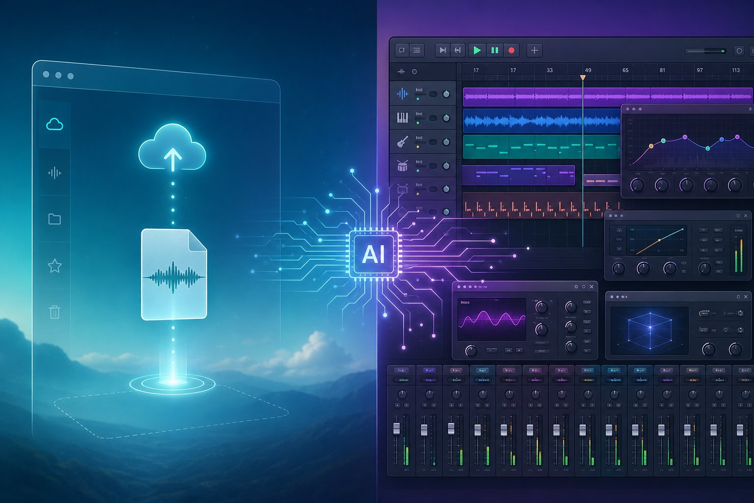 producers can choose between fully automated cloud mastering services and hands on ai assisted plugins within their daw
