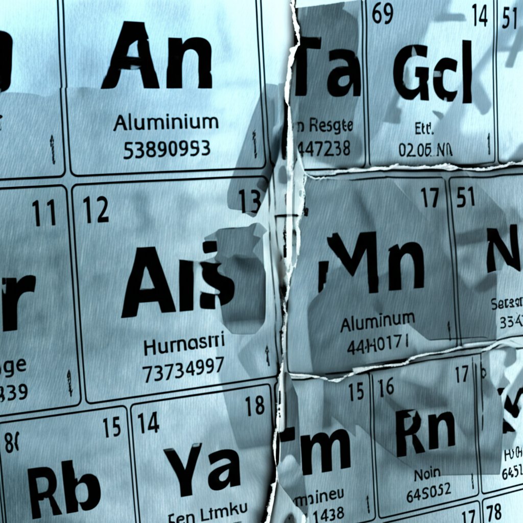 aluminium and aluminum spelling differences highlighted on a periodic table background