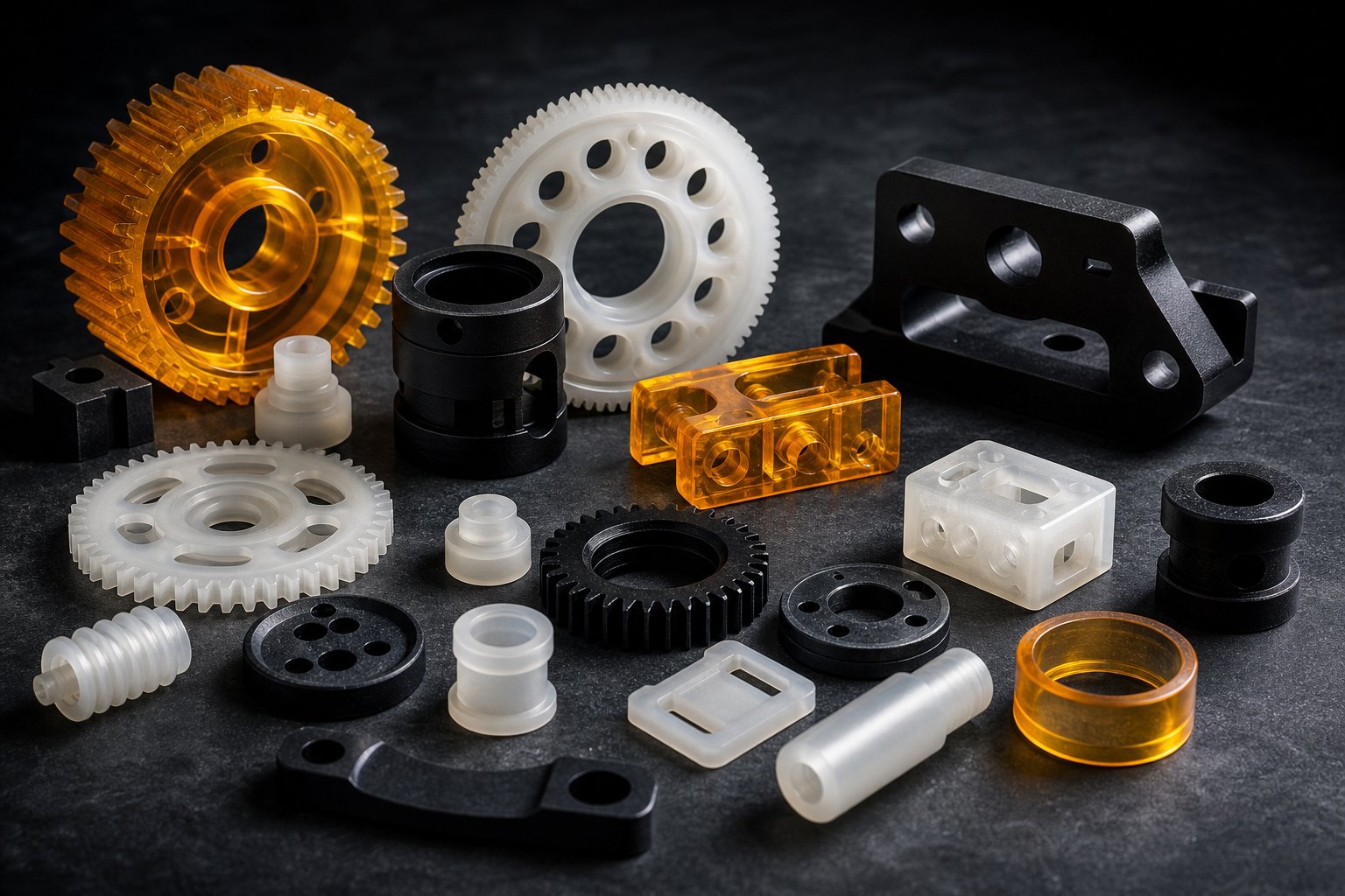 precision engineered plastic components showcasing the structural capability and surface quality of modern engineering plastics