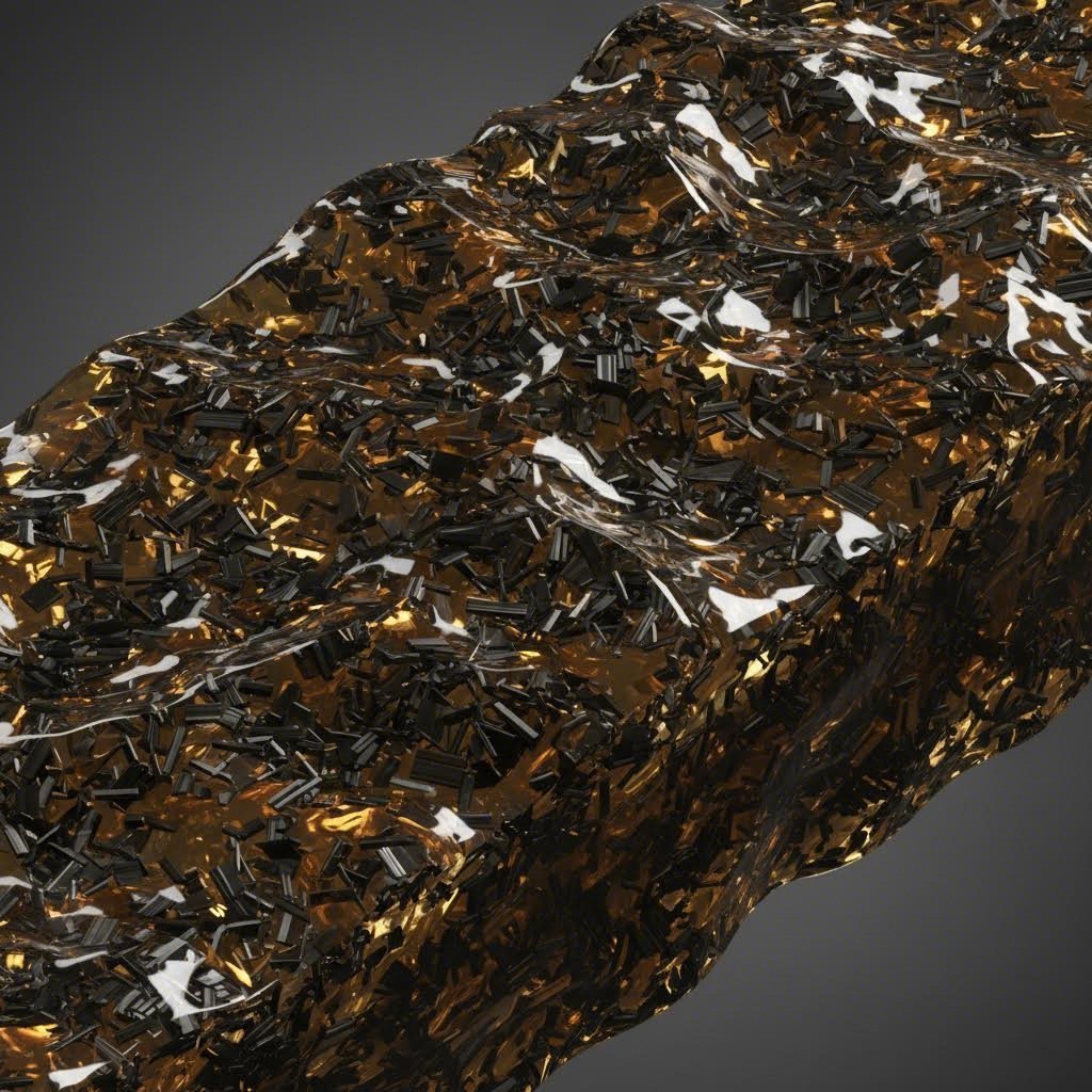 forged carbon fiber's compression molding creates a distinctive marbled pattern with isotropic strength properties