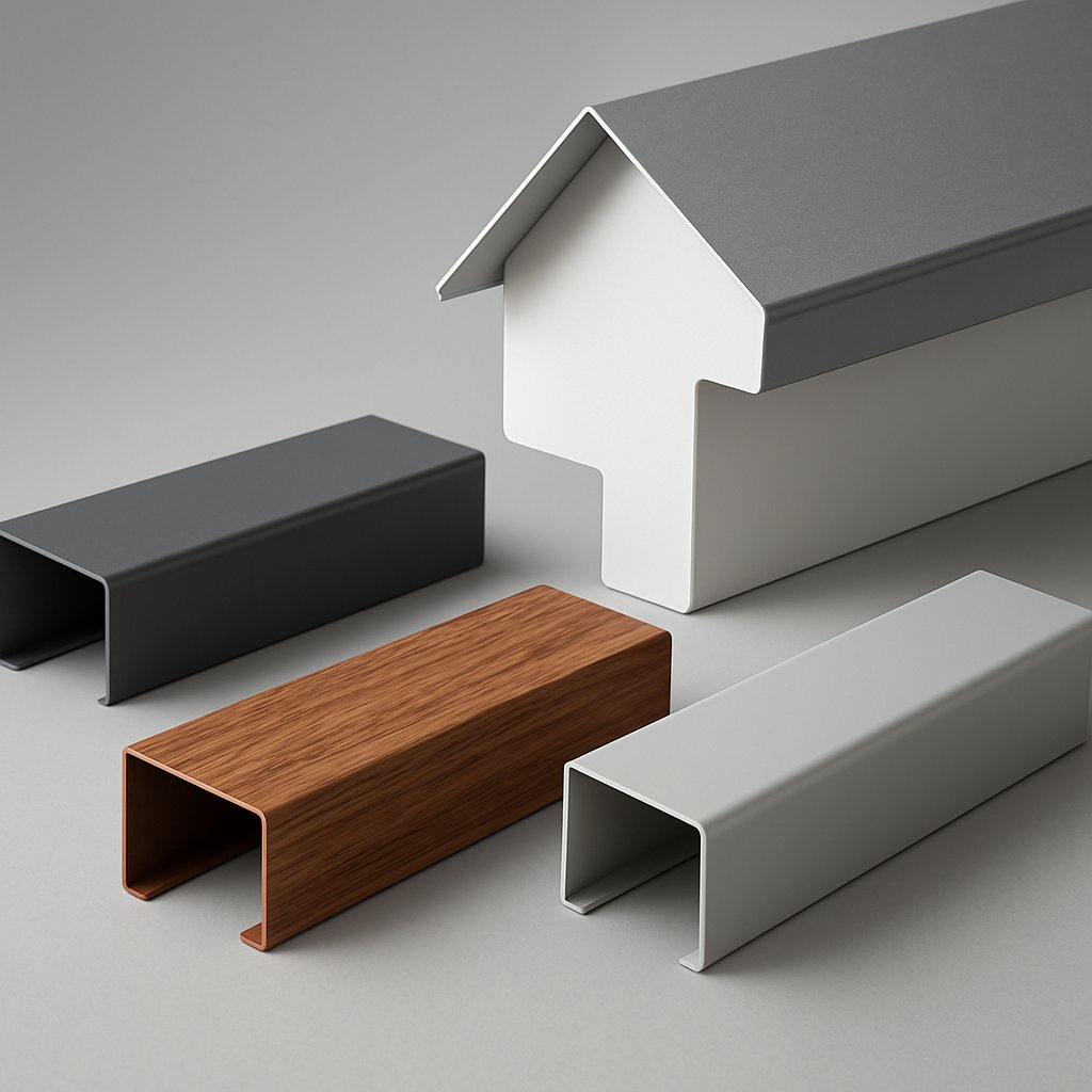 common aluminum fascia profiles and finish styles