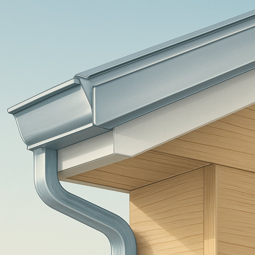 how fascia aligns with soffit gutter and roof edge
