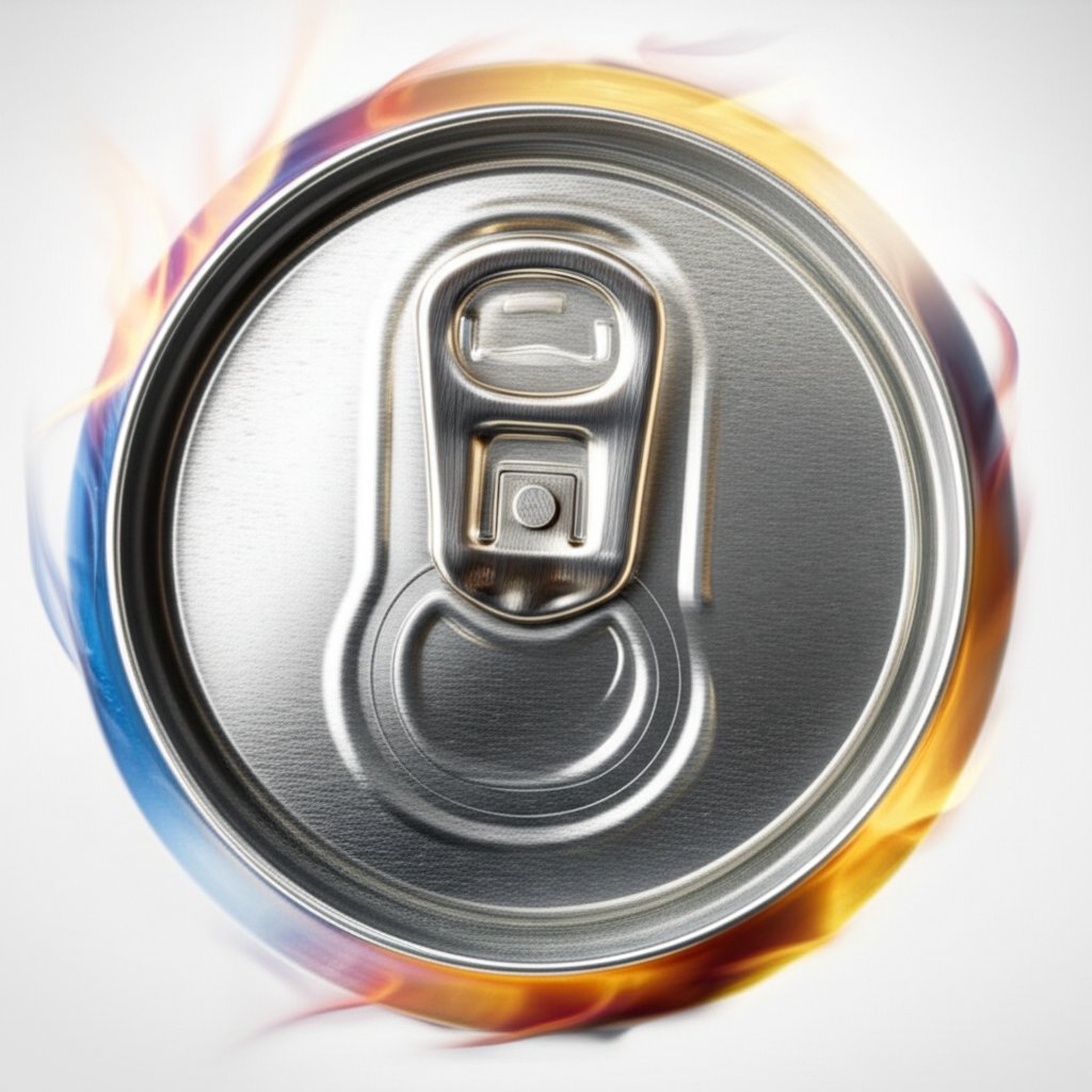 cross section of an aluminum can showing alloy layers and heat exposure
