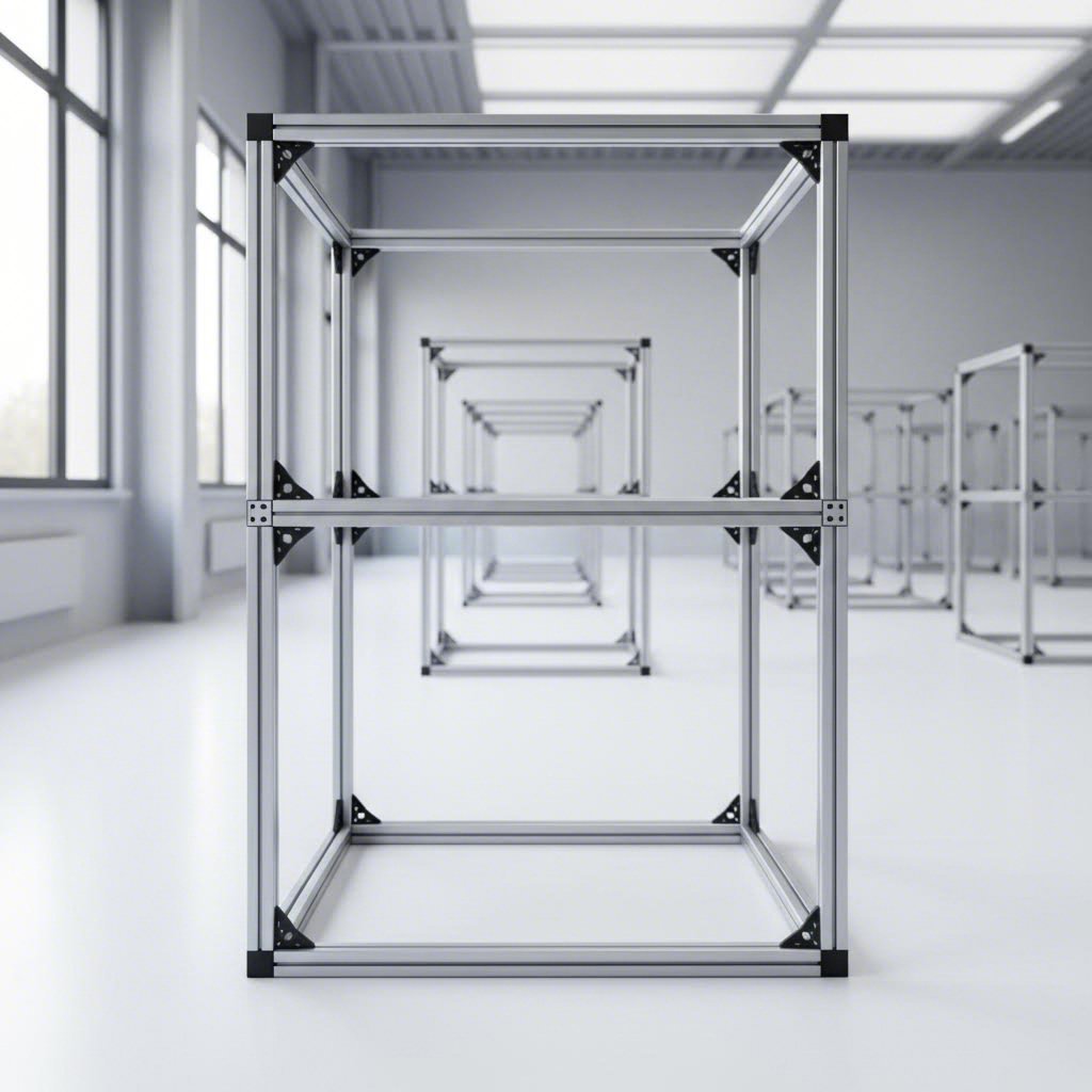 aluminum square extrusion frame for modular industrial workstation applications