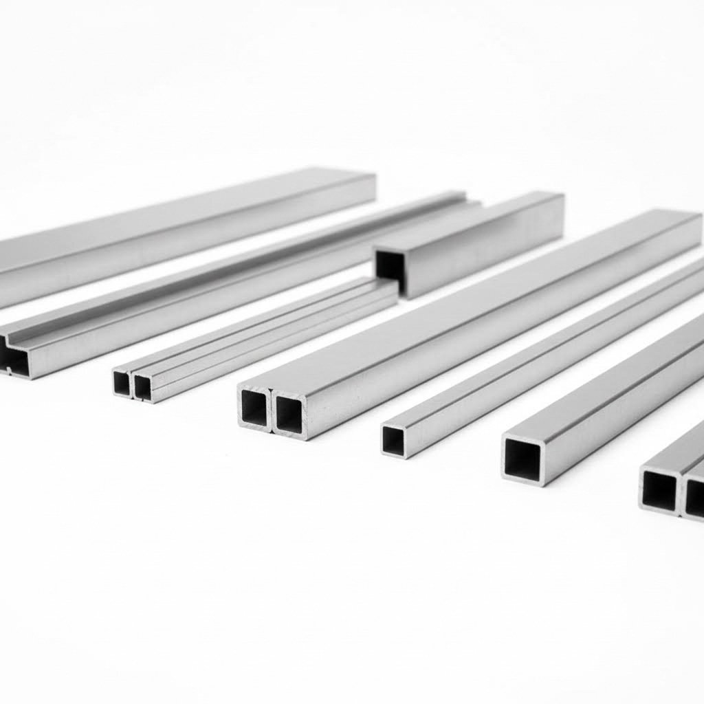 aluminum square extrusion profiles in various standard sizes ready for industrial applications