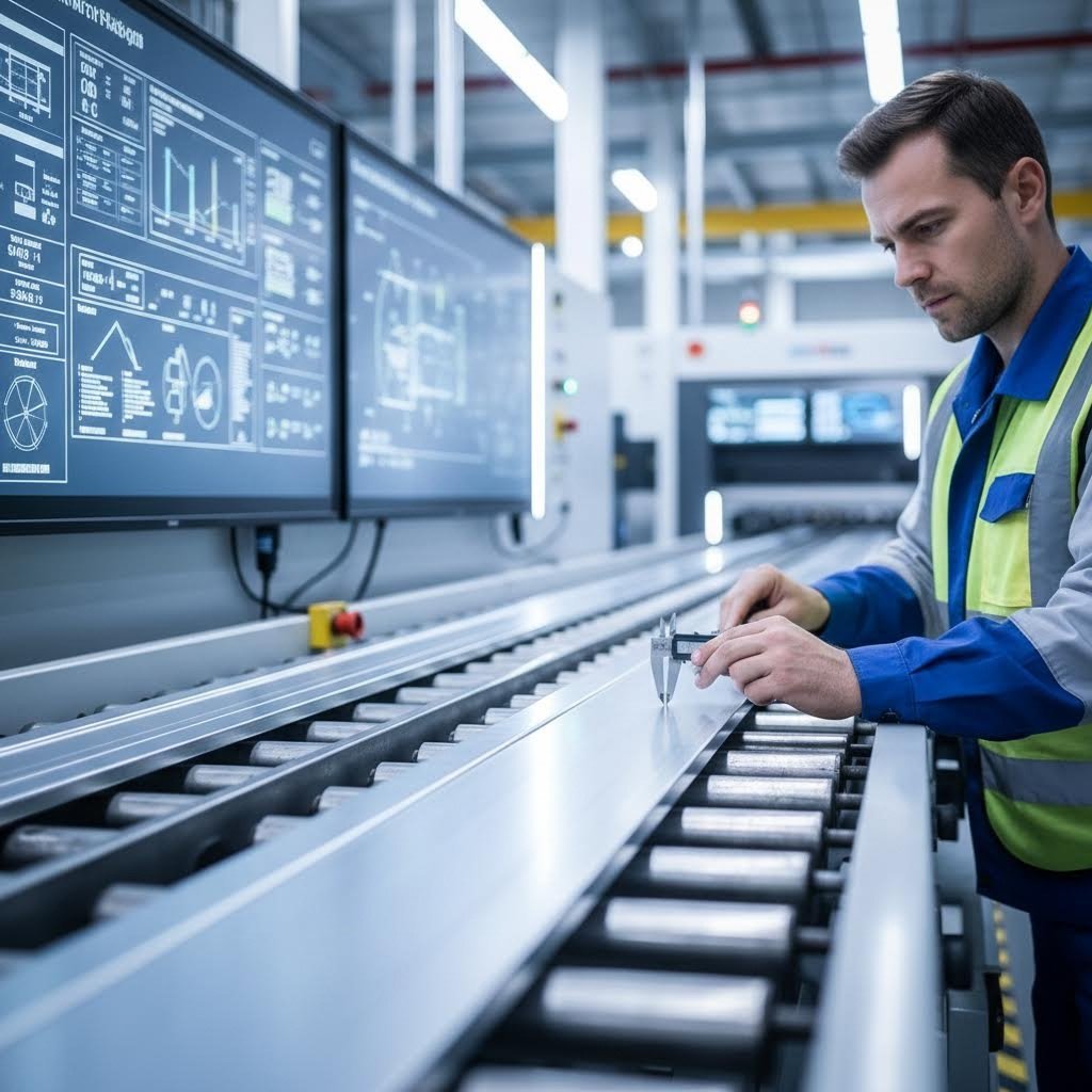 quality inspection ensuring dimensional consistency in thin wall aluminum extrusions