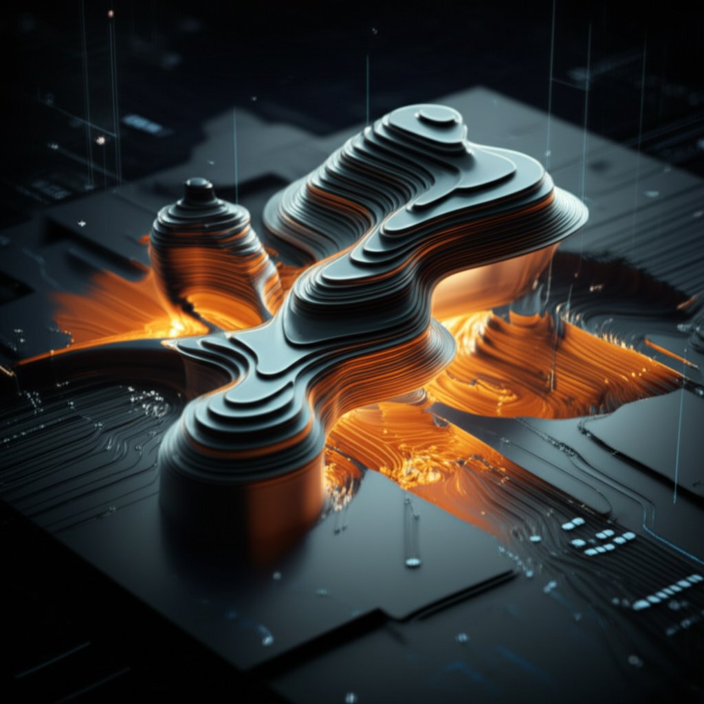 conceptual visualization of molten metal flow during die casting simulation