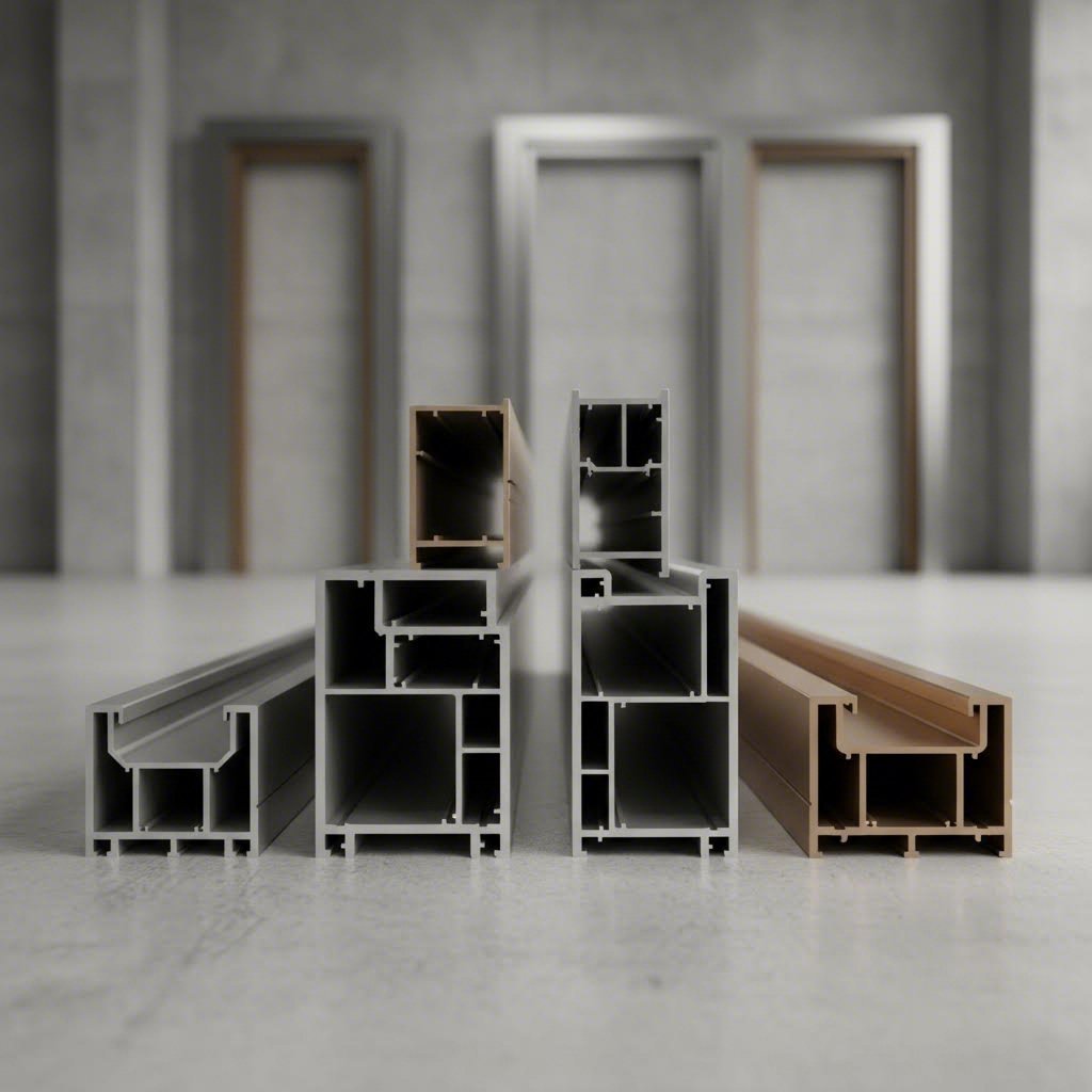precision engineered aluminum door frame extrusion profiles showcasing diverse cross sectional designs
