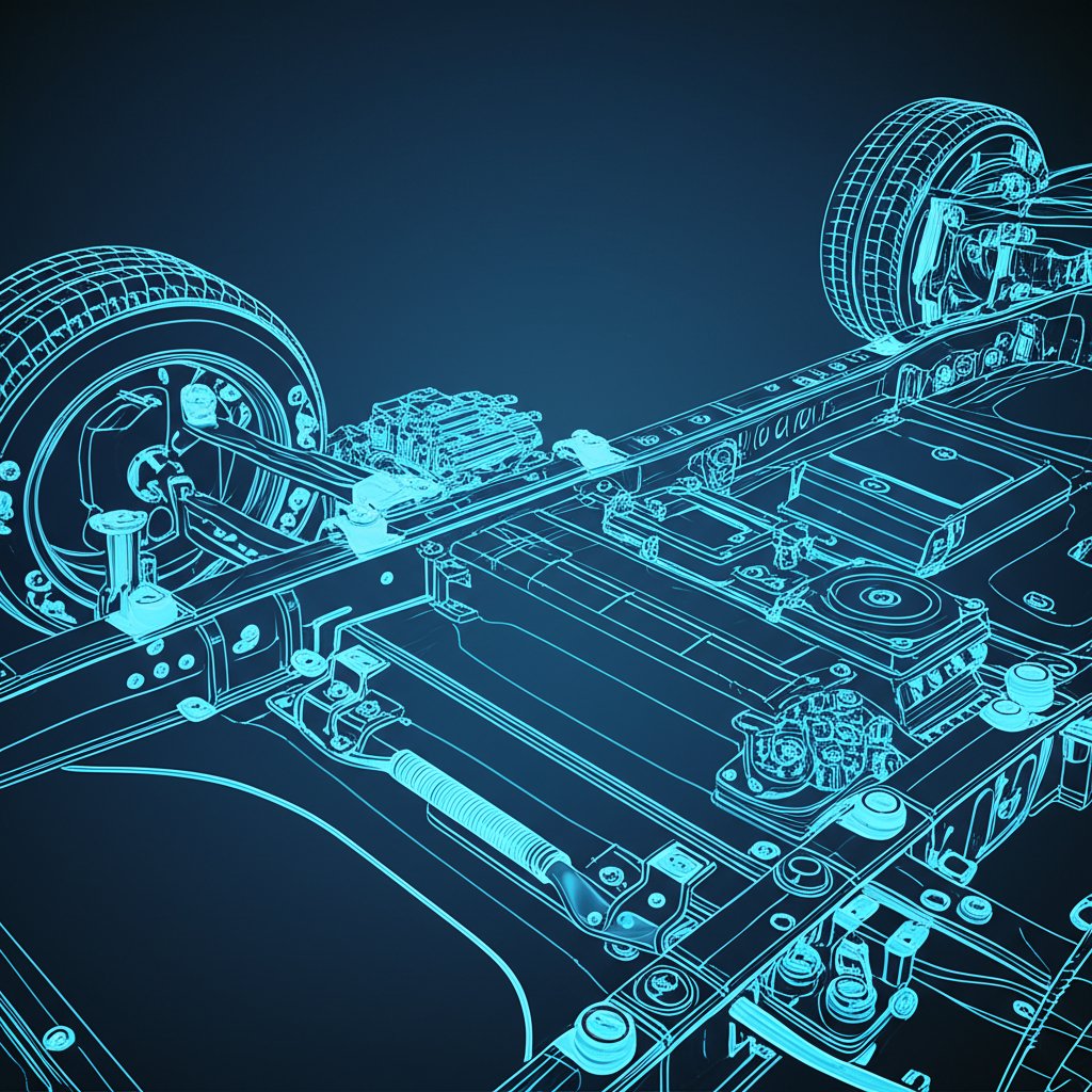 blueprint of a car highlighting various zinc alloy hardware components