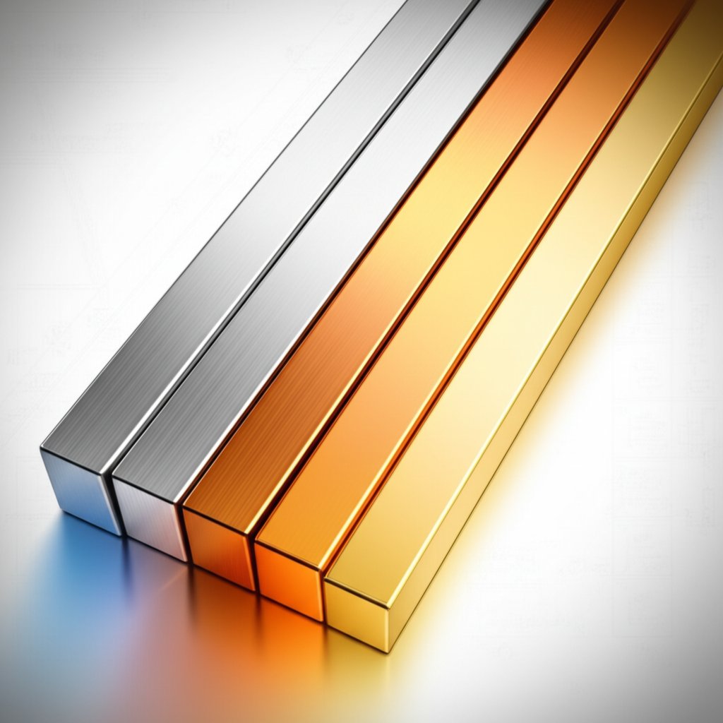 visual comparison of thermal expansion in aluminium steel copper and brass materials