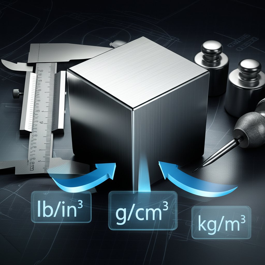 aluminum density in lb in3 with unit conversions and engineering context