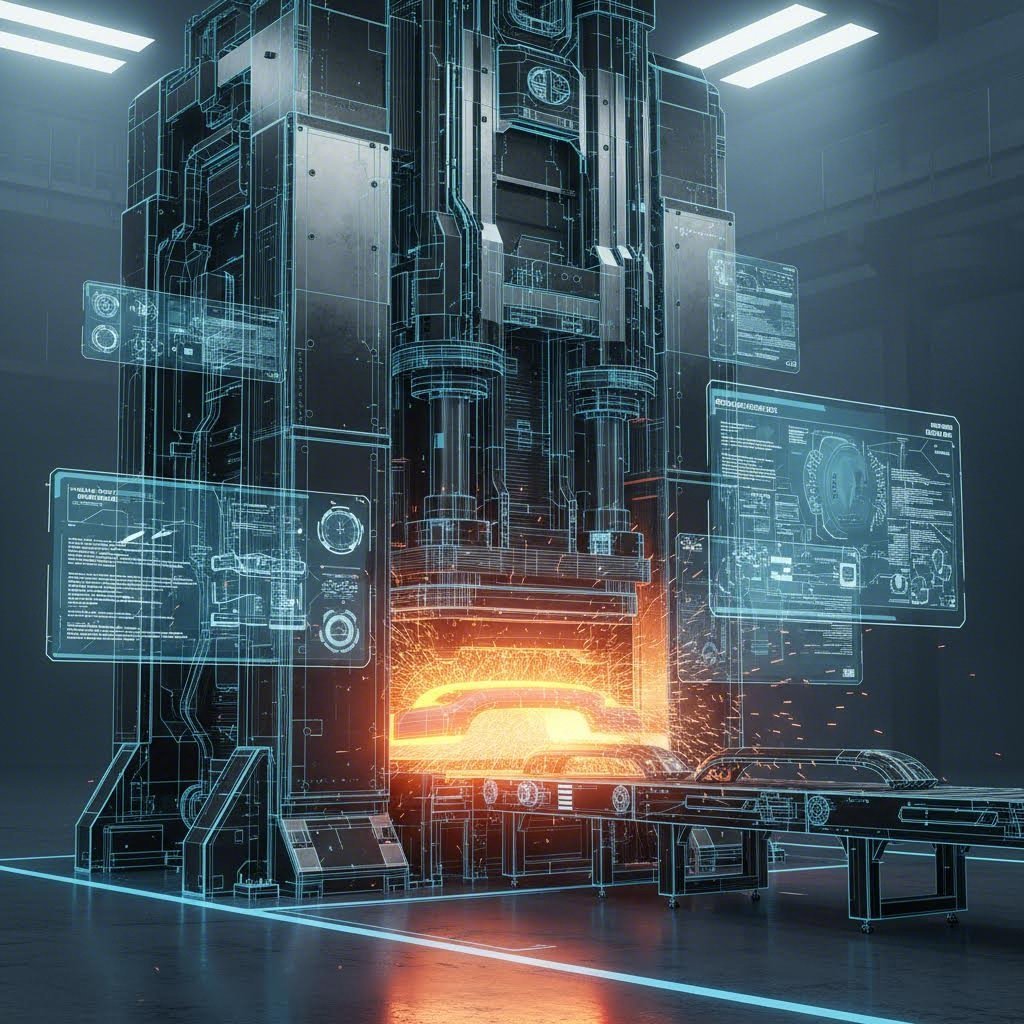 Hydraulic press stamping a high strength steel bumper reinforcement bar